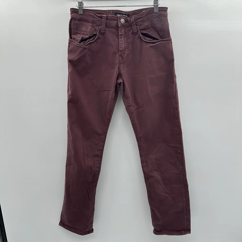 Mavi Jeans Pants Mens 30x32 Zach Straight Leg Khaki Work Preppy‎ Casual Purple